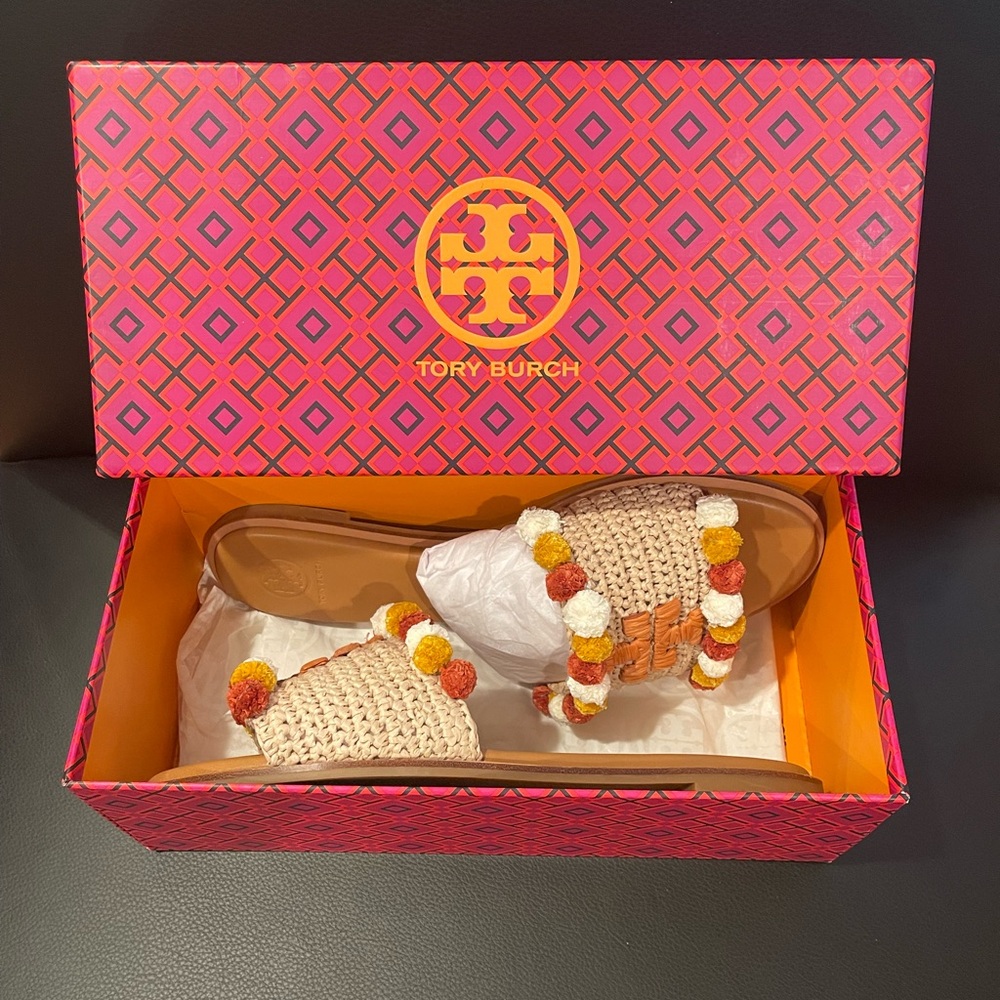 Tory Burch Everly Slide Raffia - Picture 8 of 8